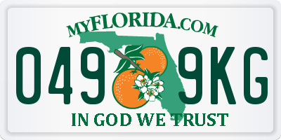 FL license plate 0499KG
