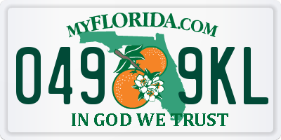 FL license plate 0499KL