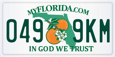 FL license plate 0499KM
