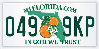 FL license plate 0499KP