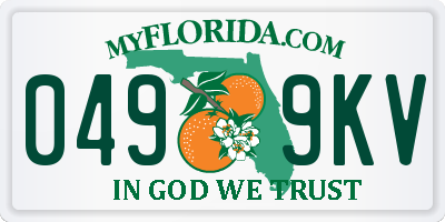FL license plate 0499KV