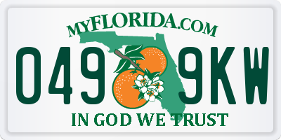 FL license plate 0499KW