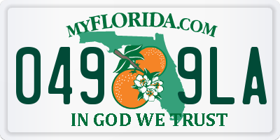 FL license plate 0499LA