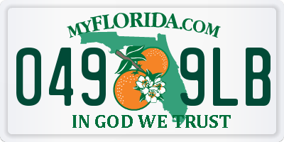 FL license plate 0499LB