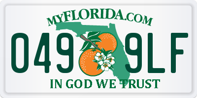 FL license plate 0499LF