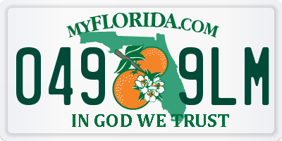 FL license plate 0499LM