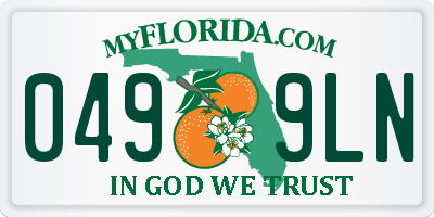 FL license plate 0499LN
