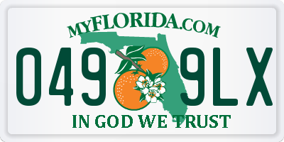 FL license plate 0499LX
