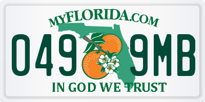 FL license plate 0499MB