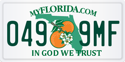 FL license plate 0499MF
