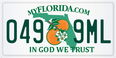 FL license plate 0499ML