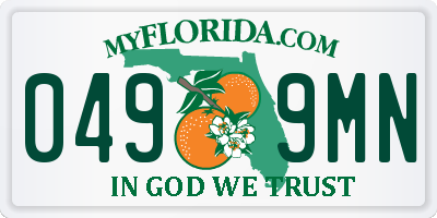 FL license plate 0499MN