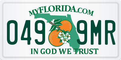 FL license plate 0499MR