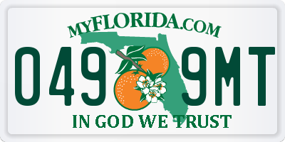 FL license plate 0499MT