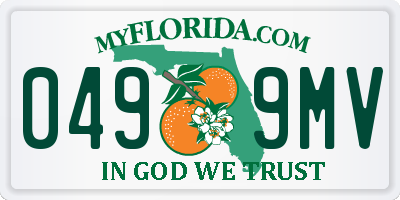 FL license plate 0499MV