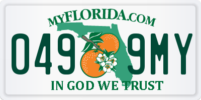 FL license plate 0499MY