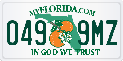 FL license plate 0499MZ