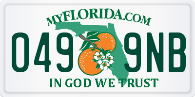 FL license plate 0499NB