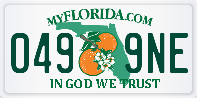 FL license plate 0499NE