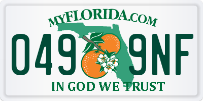 FL license plate 0499NF