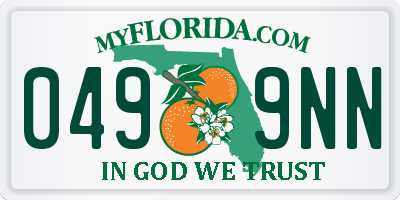 FL license plate 0499NN