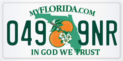 FL license plate 0499NR