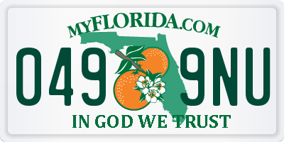 FL license plate 0499NU