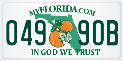 FL license plate 0499OB