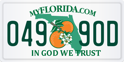 FL license plate 0499OD