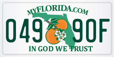 FL license plate 0499OF