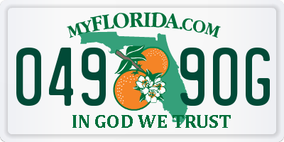 FL license plate 0499OG