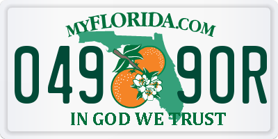 FL license plate 0499OR