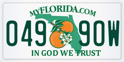 FL license plate 0499OW