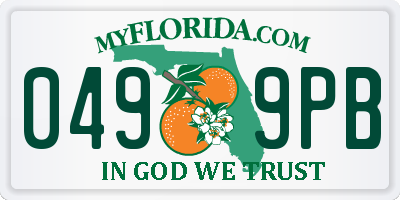 FL license plate 0499PB