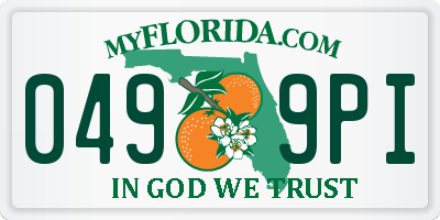 FL license plate 0499PI