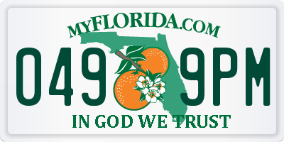 FL license plate 0499PM