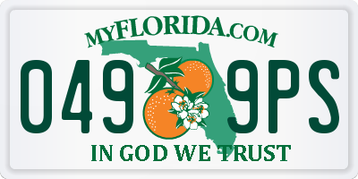 FL license plate 0499PS
