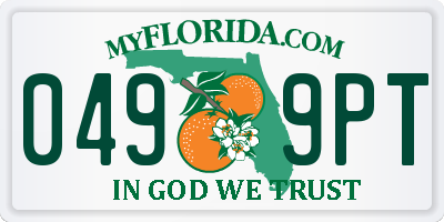 FL license plate 0499PT