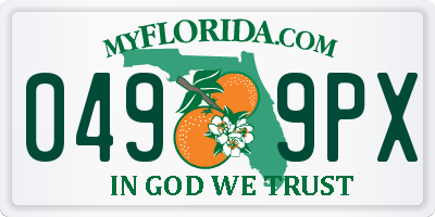 FL license plate 0499PX