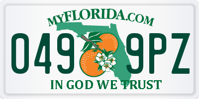FL license plate 0499PZ