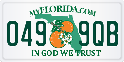 FL license plate 0499QB