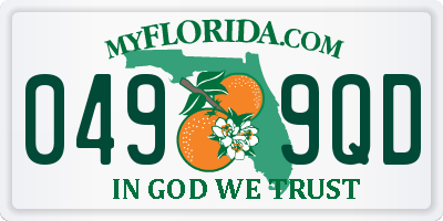 FL license plate 0499QD