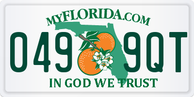 FL license plate 0499QT