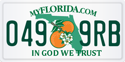 FL license plate 0499RB