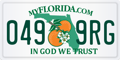FL license plate 0499RG