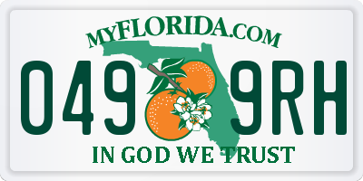 FL license plate 0499RH