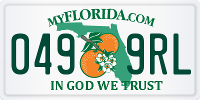 FL license plate 0499RL