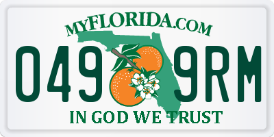 FL license plate 0499RM
