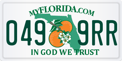 FL license plate 0499RR
