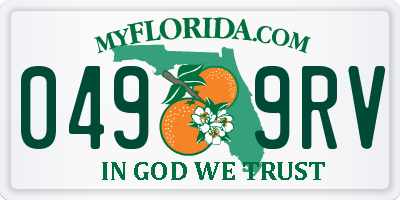 FL license plate 0499RV